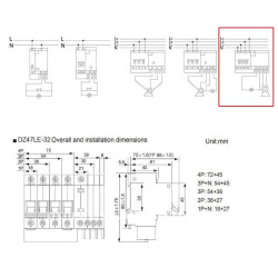 3-Phase RCBO C50 50A 400V 3PN Residual Current Leakage Circ. Breaker